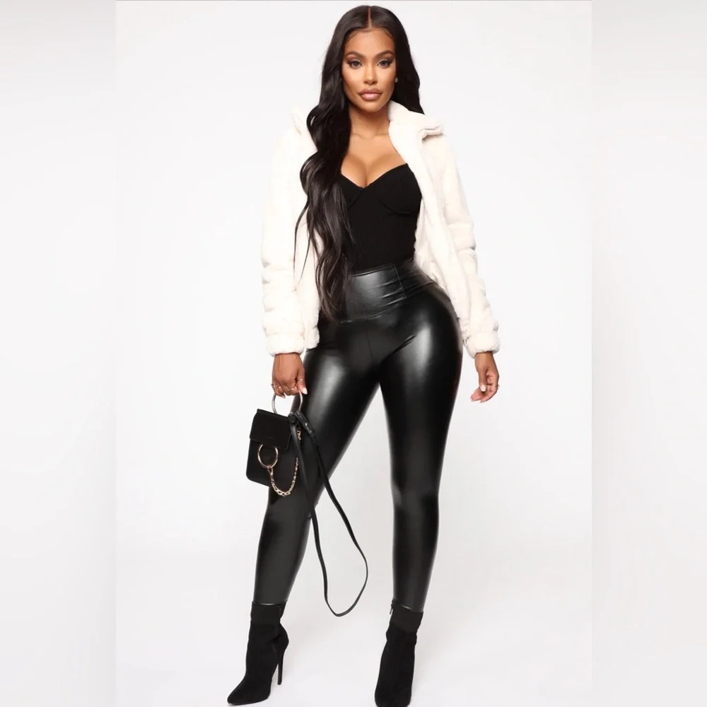 Fashion Nova Soft Touch Faux Fur Jacket - Cream - Picture 3 of 5